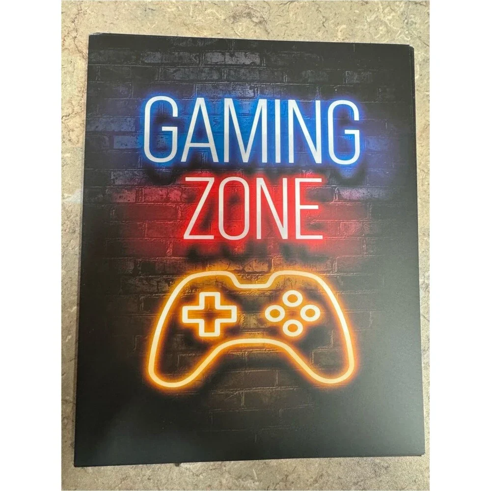 Neon-Style Gaming Wall Art Collection - Multi-Color Gamer Signs